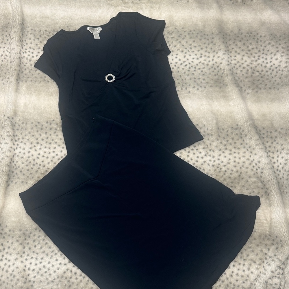 Casual Corner Navy Stretch Top